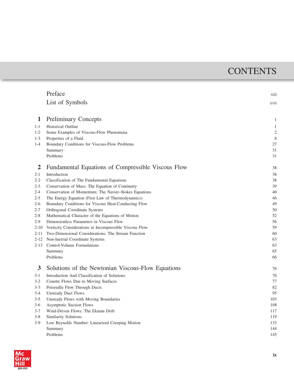 Preview page 9 of eBook ISE PDF Viscous Fluid Flow 4th Edition By Frank M. White