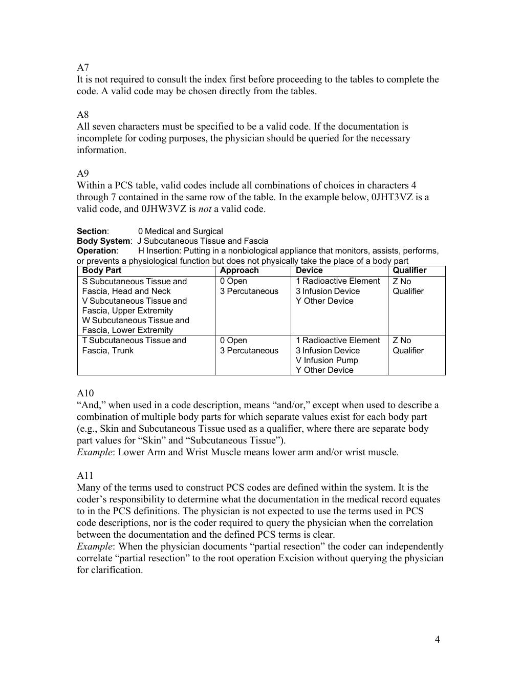 Preview page 4 of ICD-10-PCS OFFICIAL GUIDELINES FOR CODING AND REPORTING 2026