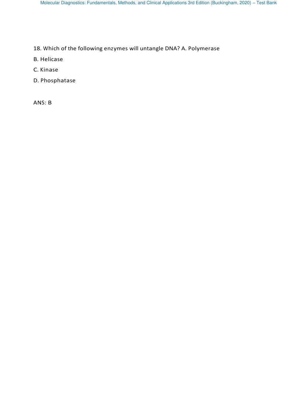 Preview page 8 of Test Bank - Molecular Diagnostics: Fundamentals, Methods, and Clinical Applications 3rd Edition