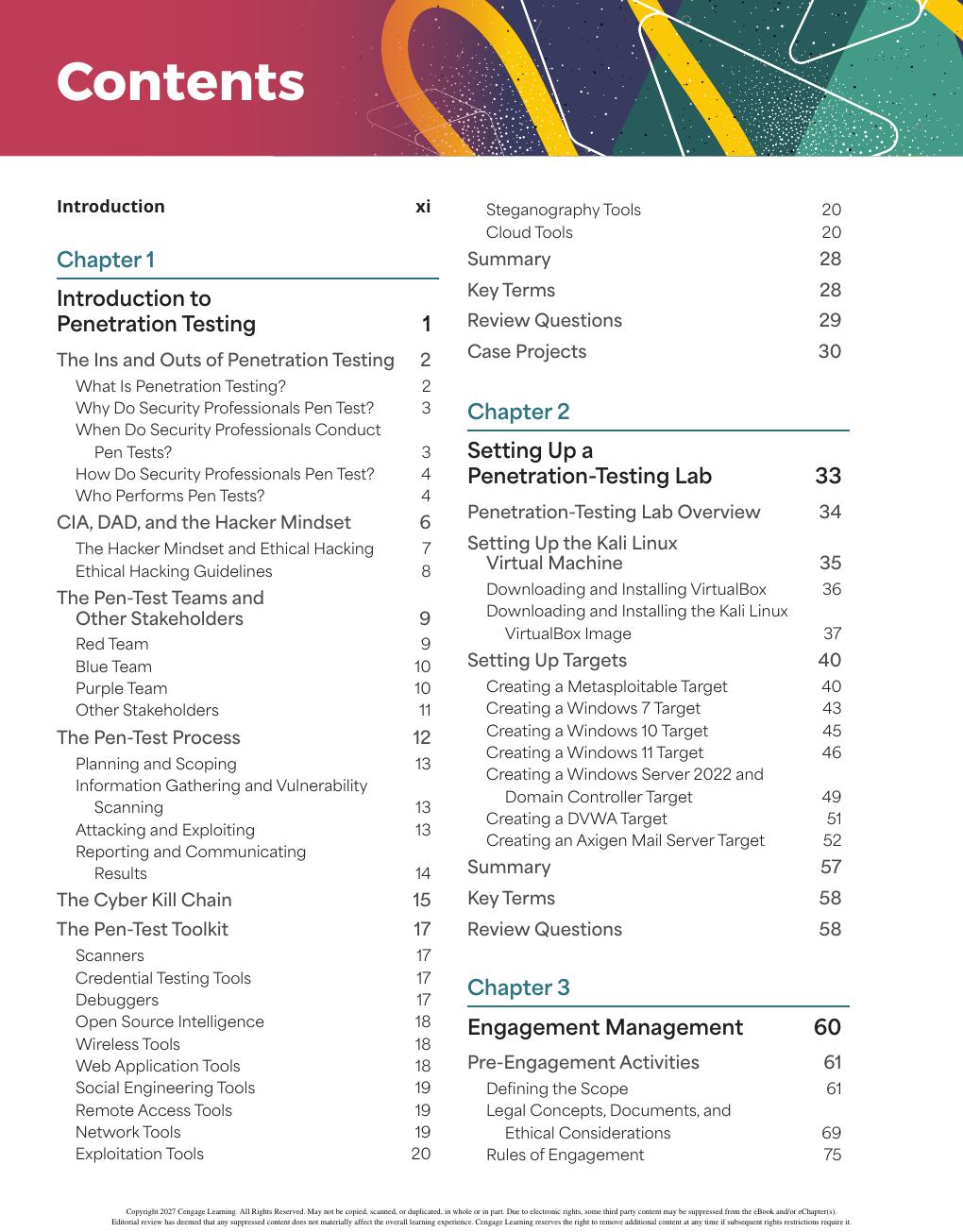 Preview page 6 of CompTIA PenTest+ Guide to Penetration Testing 2nd Edition By Robert S. Wilson