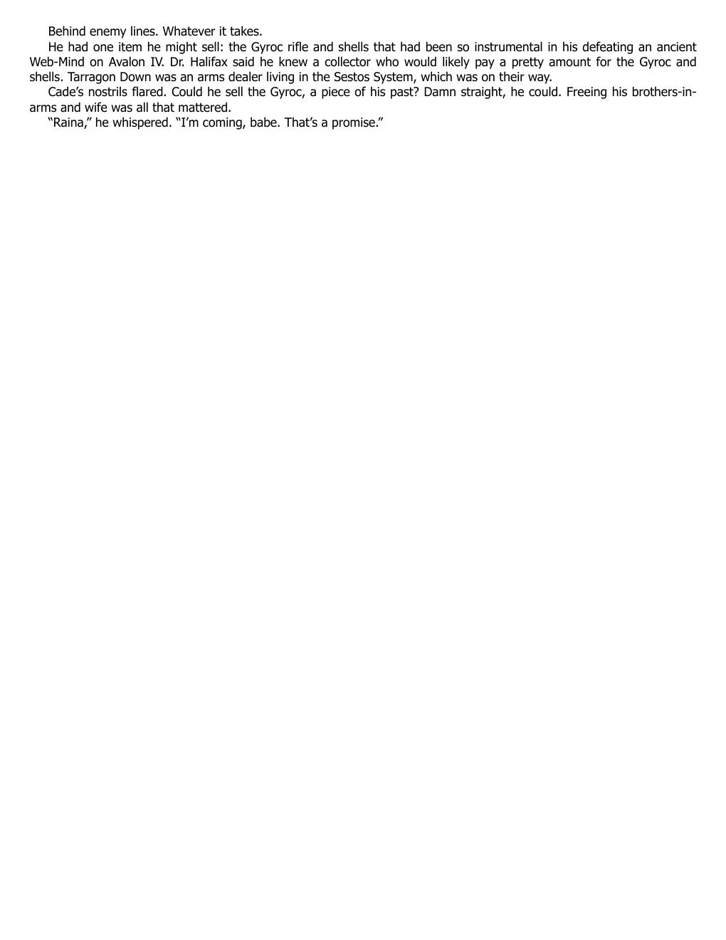 Preview page 6 of eBook(EPUB) The Soldier  Escape Vector 1st Edition  By  Vaughn Heppner