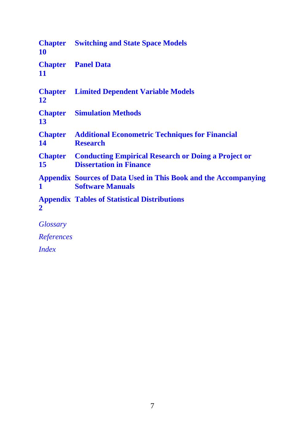 Preview page 7 of Introductory Econometrics for Finance 4th Edition By Chris Brooks