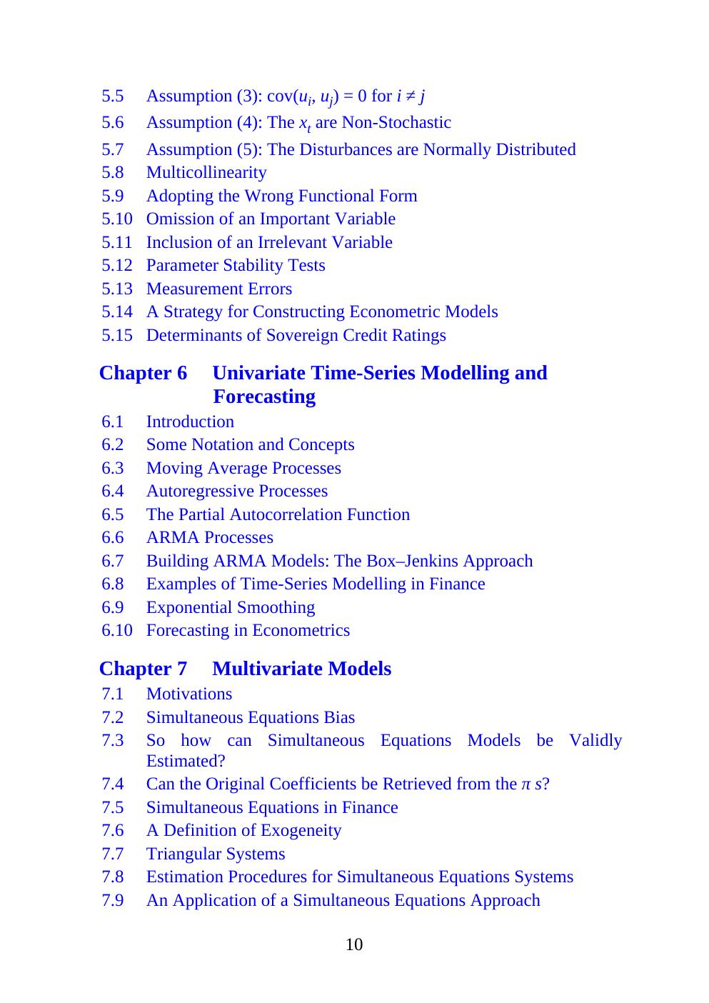 Preview page 10 of Introductory Econometrics for Finance 4th Edition By Chris Brooks