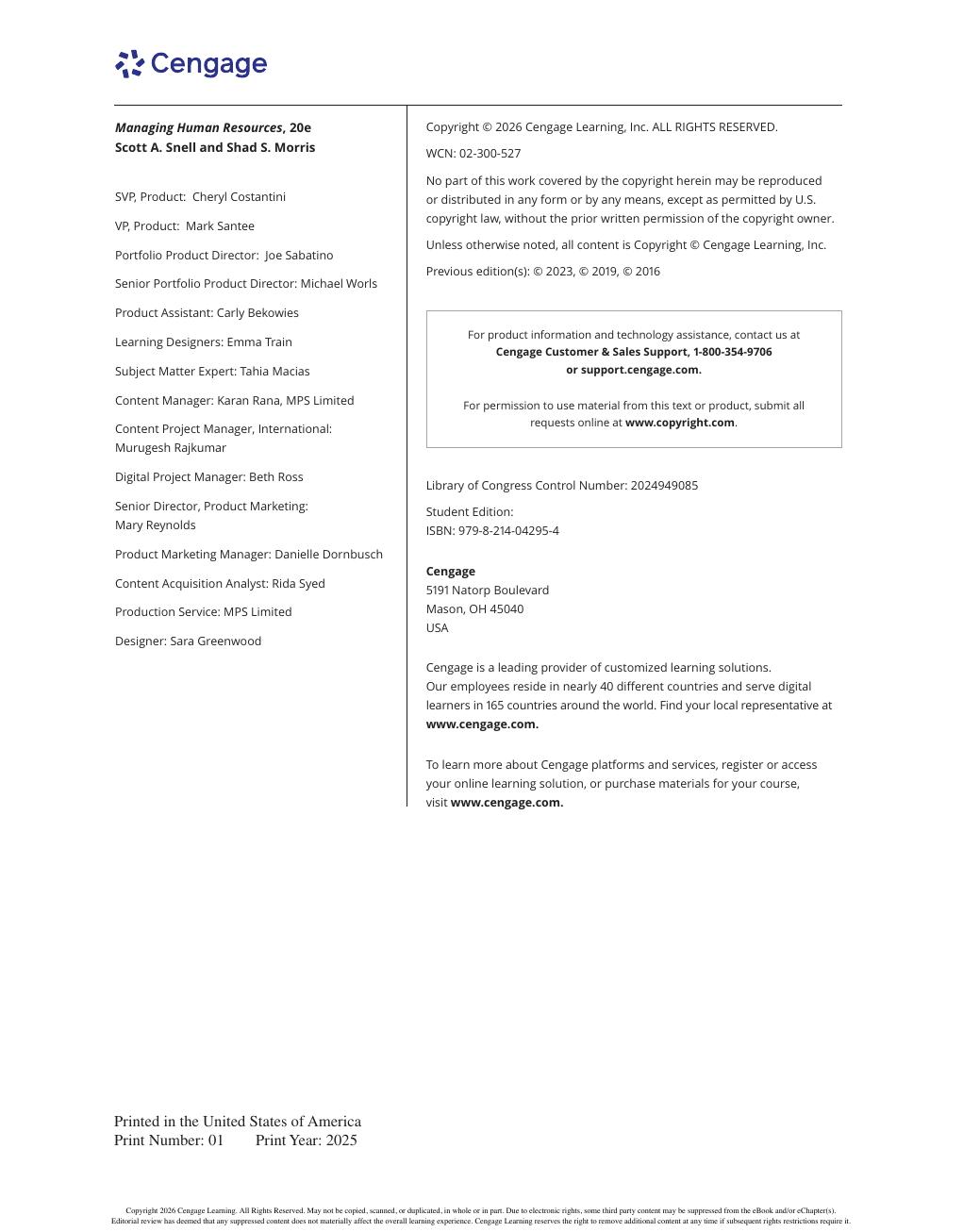 Preview page 4 of Managing Human Resources 20th Edition By Scott Snell, Shad Morris
