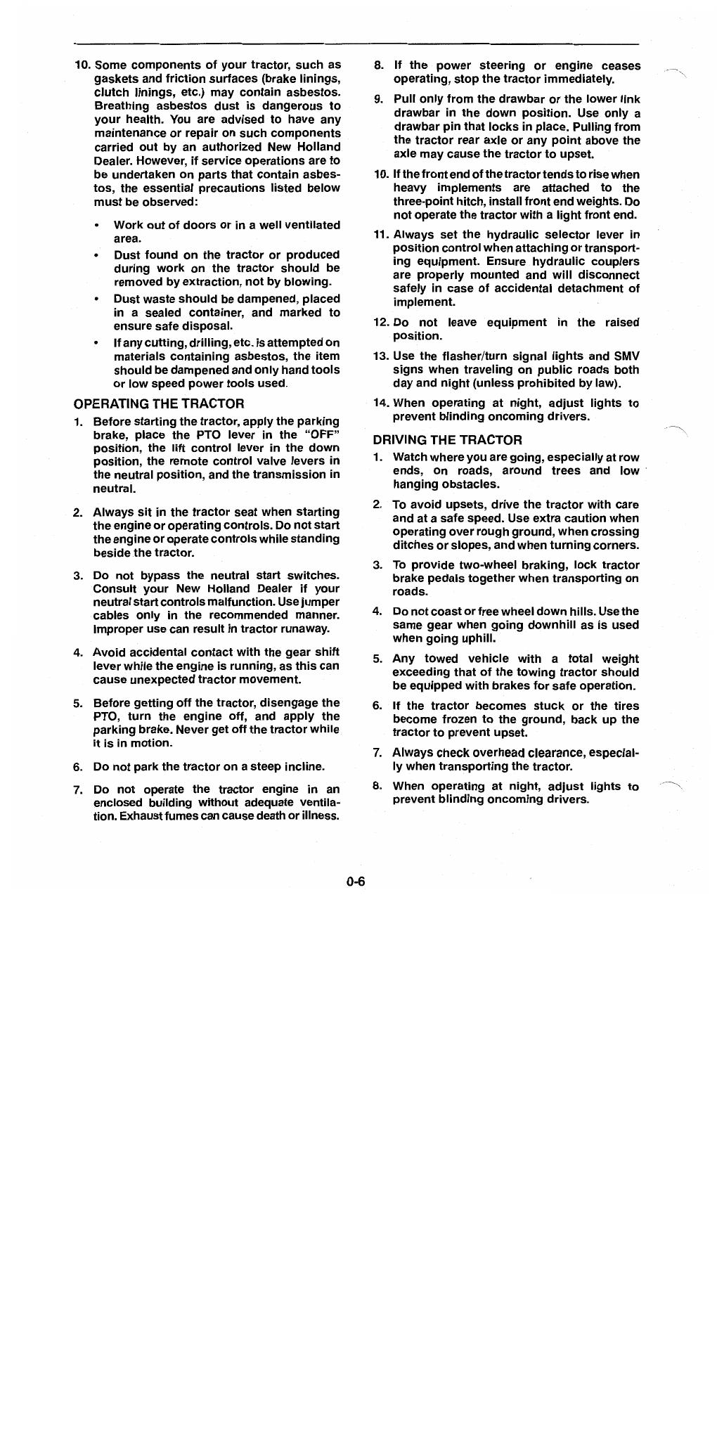 Preview page 7 of New Holland TC35DA TC40DA TC45DA Tractors OPERATOR Manual