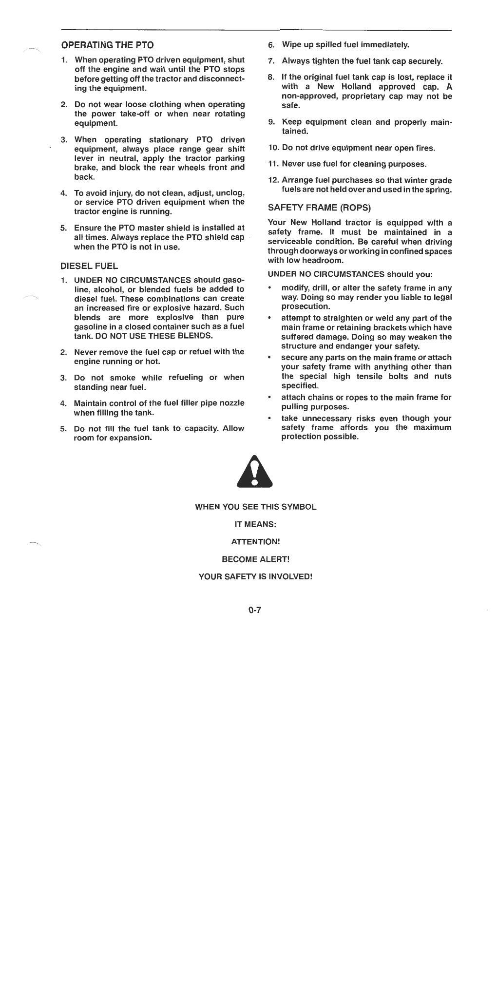 Preview page 8 of New Holland TC35DA TC40DA TC45DA Tractors OPERATOR Manual