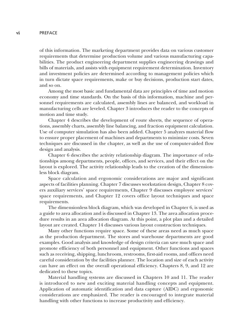 Preview page 7 of Fred E. Meyers, Matthew P. Stephens - Manufacturing Facilities Design & Material Handling (2013, Purdue University Press