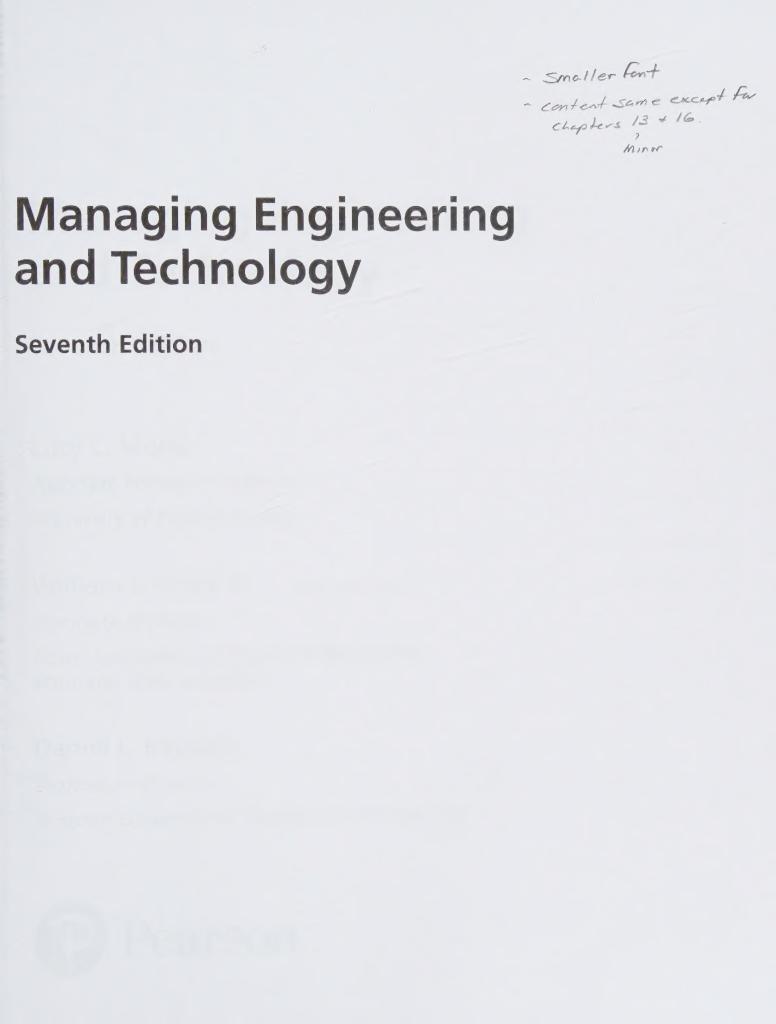 Preview page 5 of Managing Engineering and Technology 7th Edition