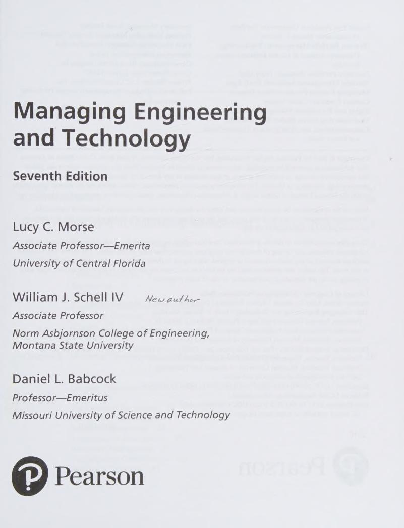 Preview page 7 of Managing Engineering and Technology 7th Edition