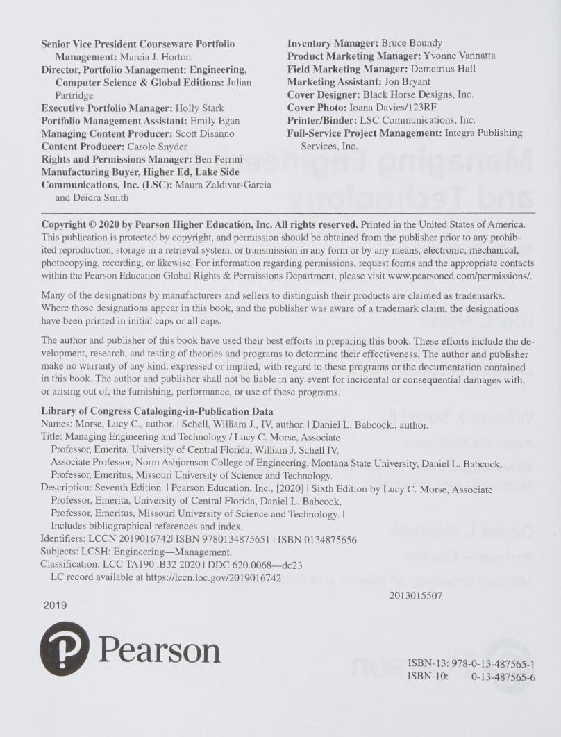 Preview page 8 of Managing Engineering and Technology 7th Edition