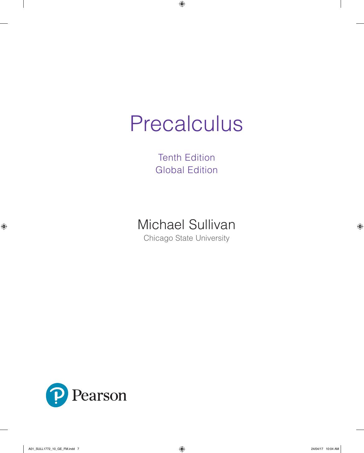 Preview page 8 of Michael Sullivan - Precalculus, Global Edition (2017, Pearson Education) - libgen.li