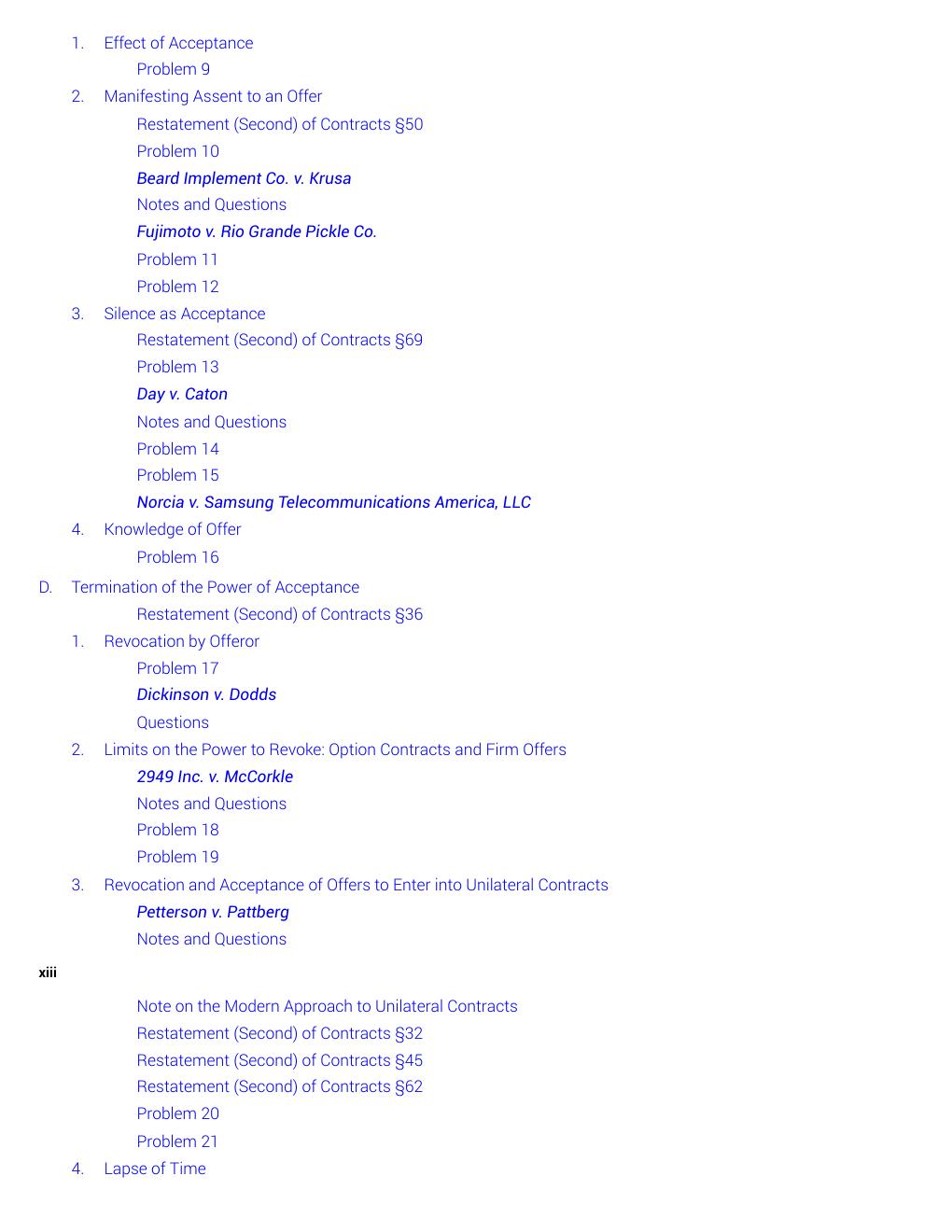 Preview page 10 of Cases, Problems, and Materials on Contracts 9th Edition By Douglas Whaley, David Horton