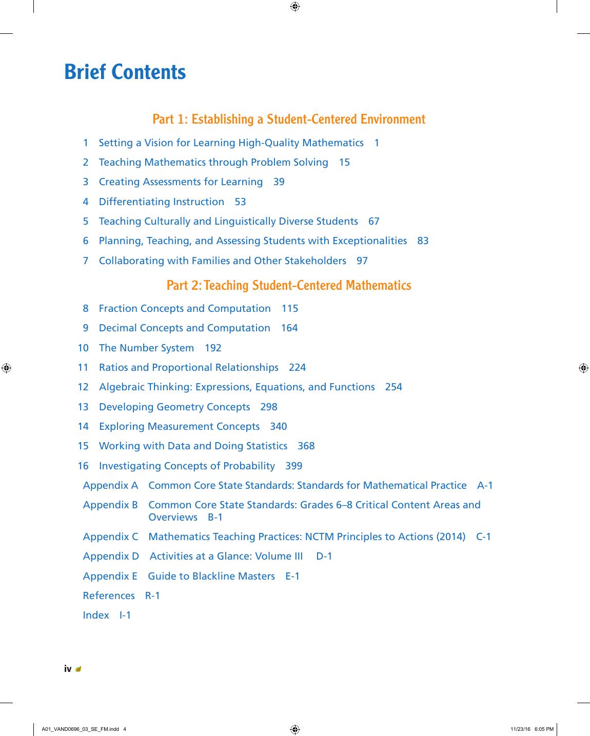 Preview page 5 of eBook PDF Teaching Student-Centered Mathematics Developmentally Appropriate Instruction for Grades 6-8 Volume 3 3rd Edit