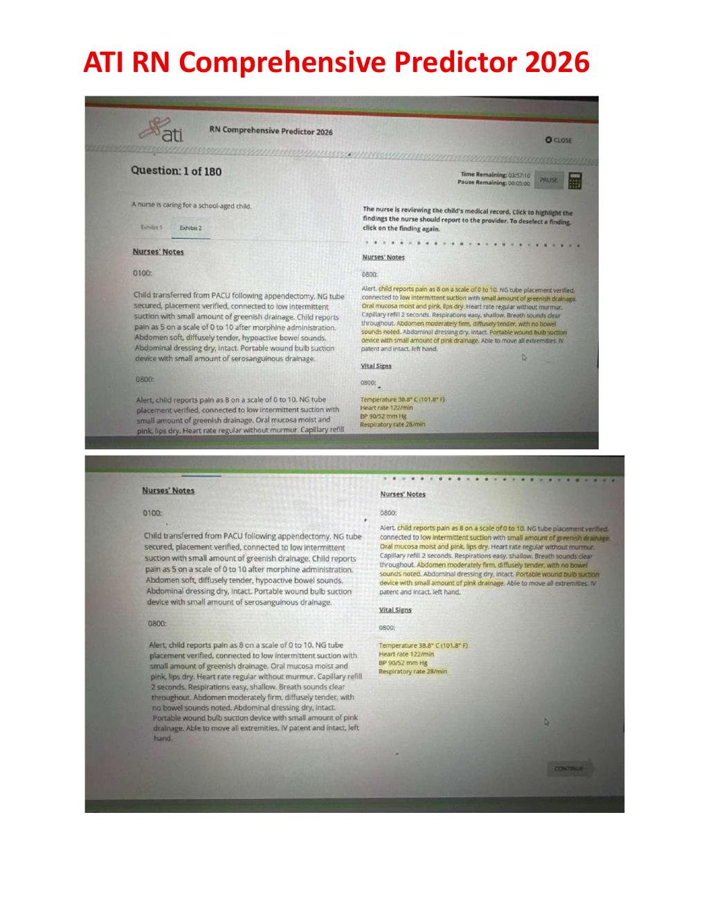 Preview page 2 of ATI RN Comprehensive ADN Predictor Exit Exam 2026 | Level 3 | Practice Questions and Rationales | Complete Review