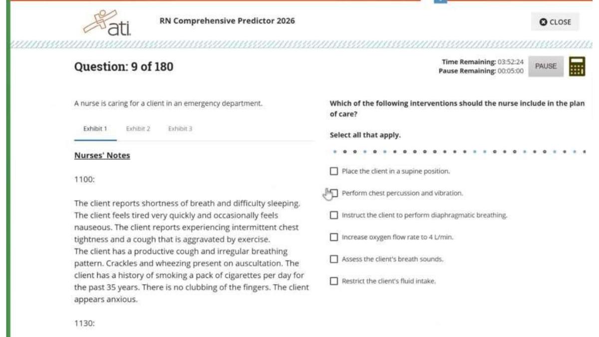 Preview page 9 of ATI RN Comprehensive Predictor 2026 | Level 3 | Complete Exam Preparation | Practice Questions and Answers