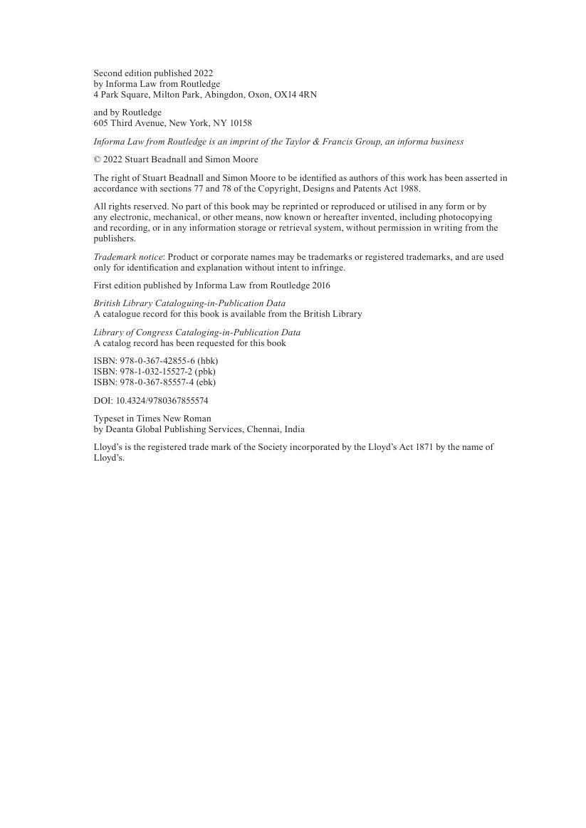 Preview page 5 of Offshore Construction Law and Practice 2nd Edition BY Stuart Beadnall; Simon Moore,