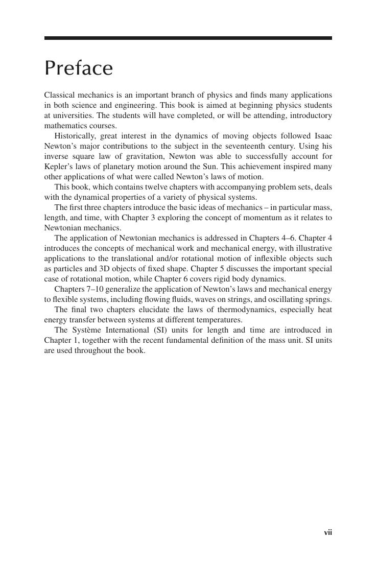 Preview page 8 of Physics: An Introduction to Physical Dynamics By Michael J.R. Hoch