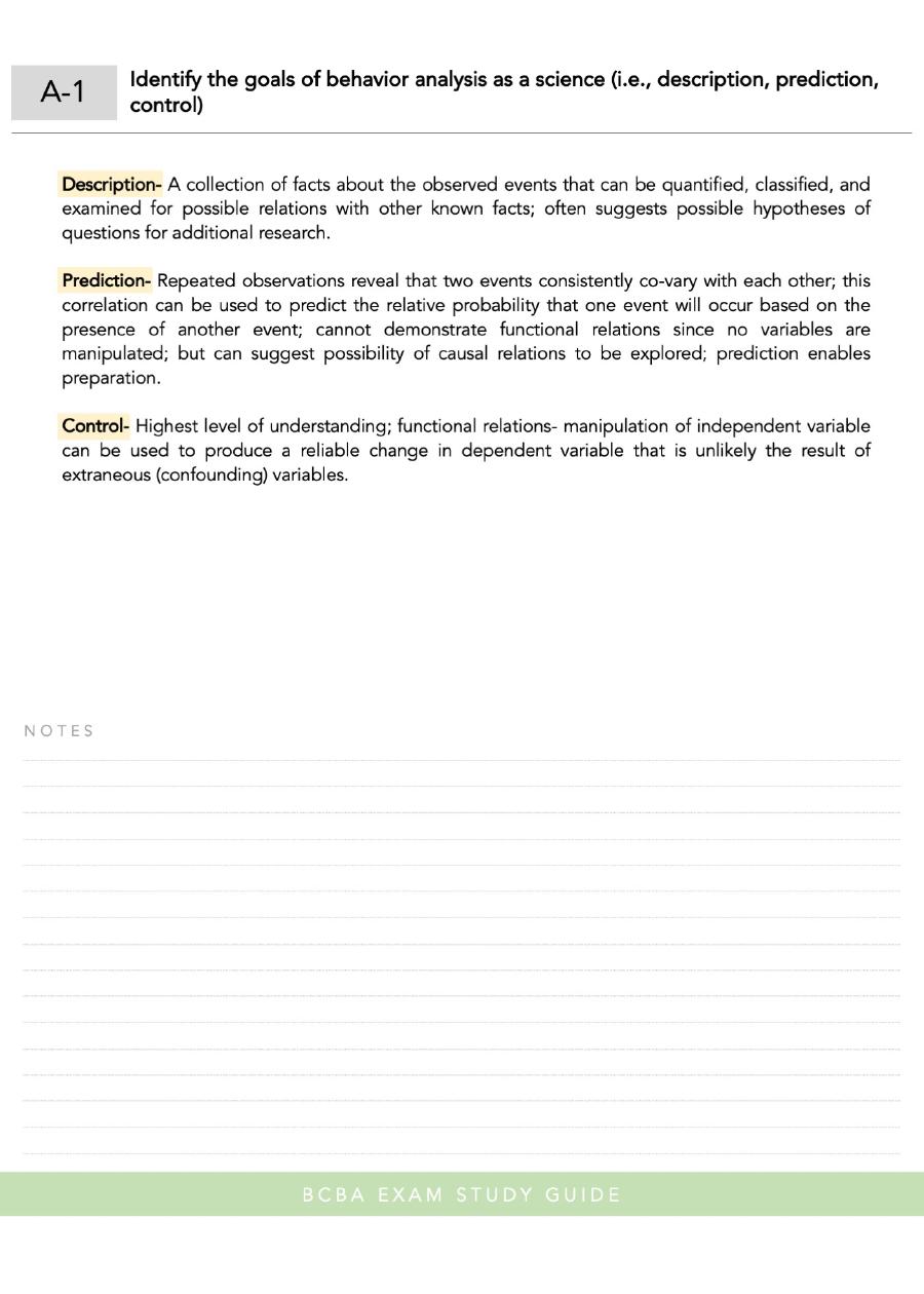 Preview page 4 of Complete  BCBA Exam Study Guide | 5th Edition | Task List Items | Complete ABA Test Prep | BCaBA Terms.