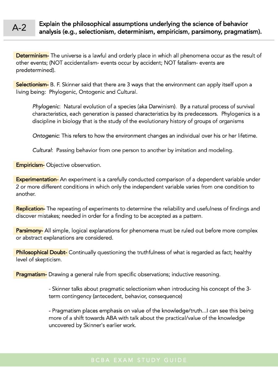 Preview page 5 of Complete  BCBA Exam Study Guide | 5th Edition | Task List Items | Complete ABA Test Prep | BCaBA Terms.