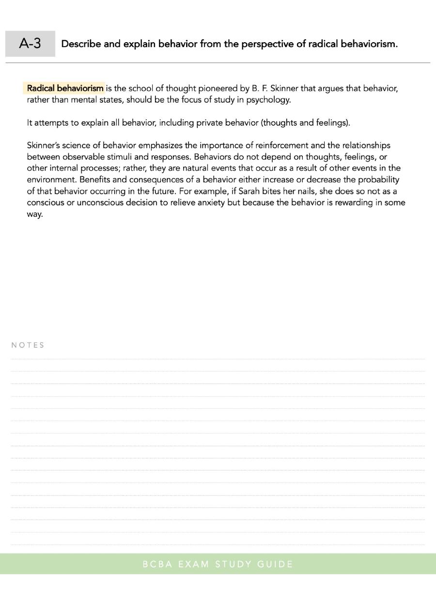 Preview page 6 of Complete  BCBA Exam Study Guide | 5th Edition | Task List Items | Complete ABA Test Prep | BCaBA Terms.