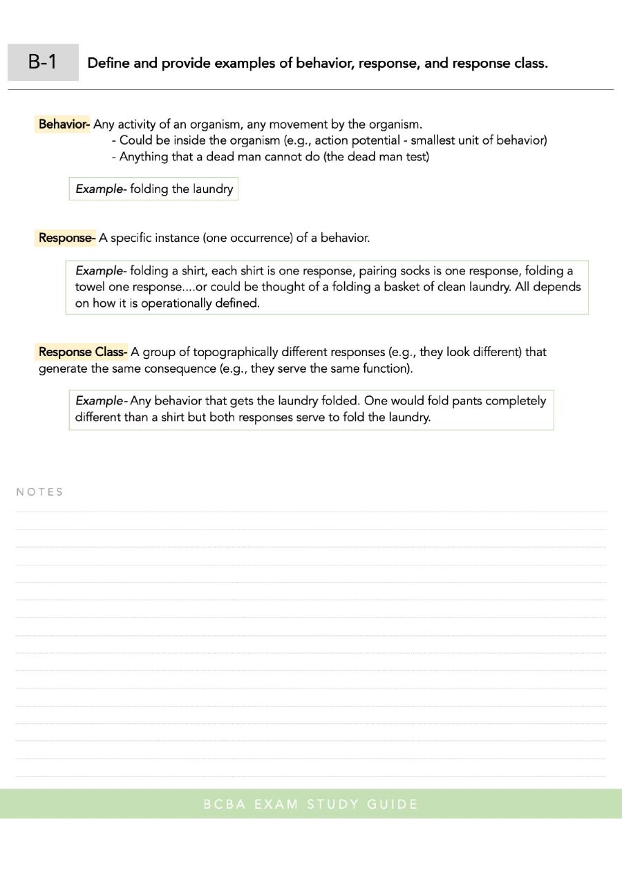 Preview page 10 of Complete  BCBA Exam Study Guide | 5th Edition | Task List Items | Complete ABA Test Prep | BCaBA Terms.