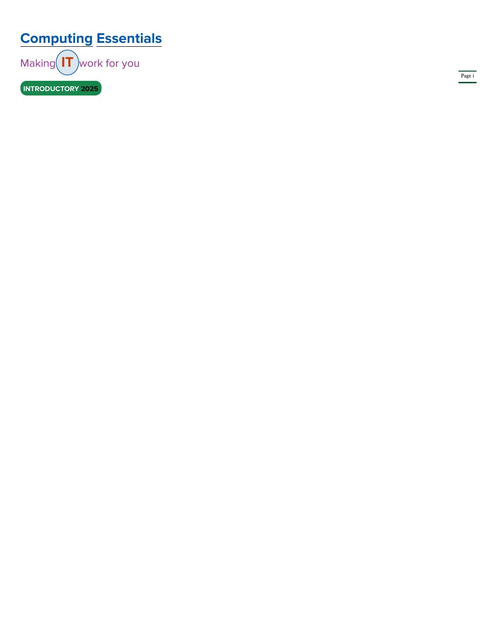 Preview page 2 of Computing Essentials 2025 By Timothy O'Leary, Linda O'Leary, Daniel O'Leary eBook PDF