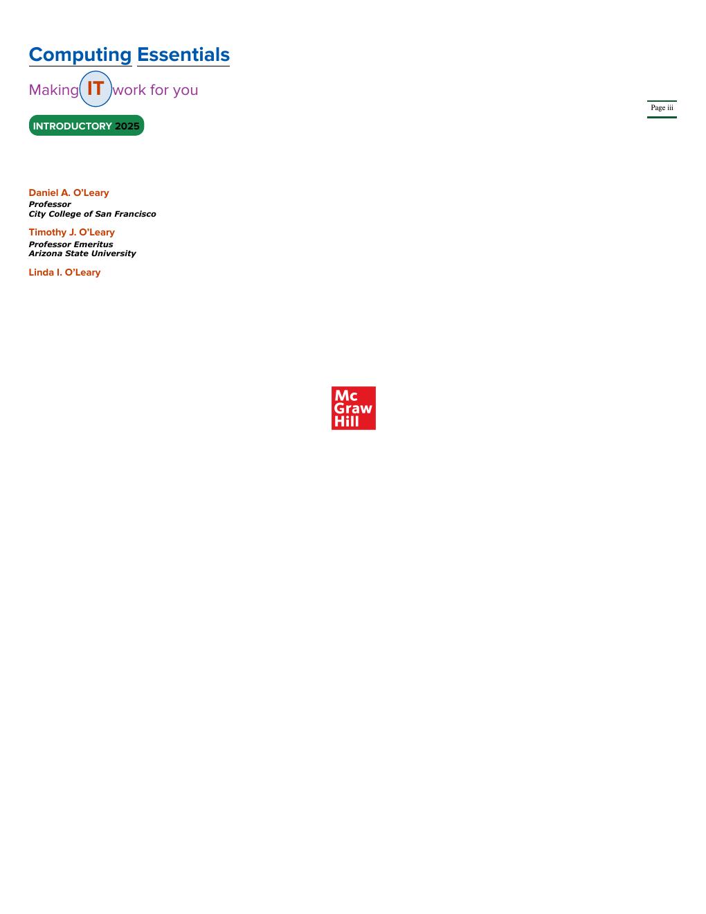Preview page 4 of Computing Essentials 2025 By Timothy O'Leary, Linda O'Leary, Daniel O'Leary eBook PDF