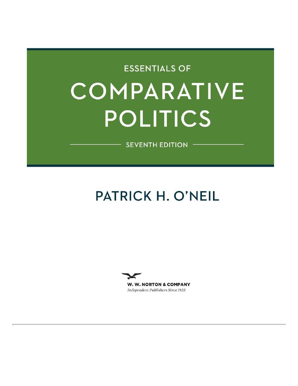 Preview page 6 of Essentials of Comparative Politics 7th Edition By Patrick O'Neil eBook PDF
