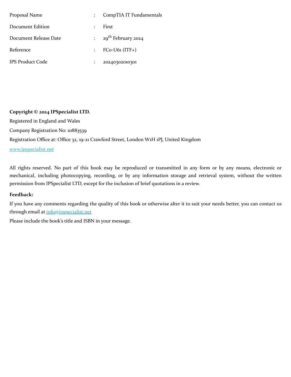 Preview page 3 of FC0-U61 CompTIA IT Fundamentals (ITF+) Certification 2024 By IP Specialist eBook PDF