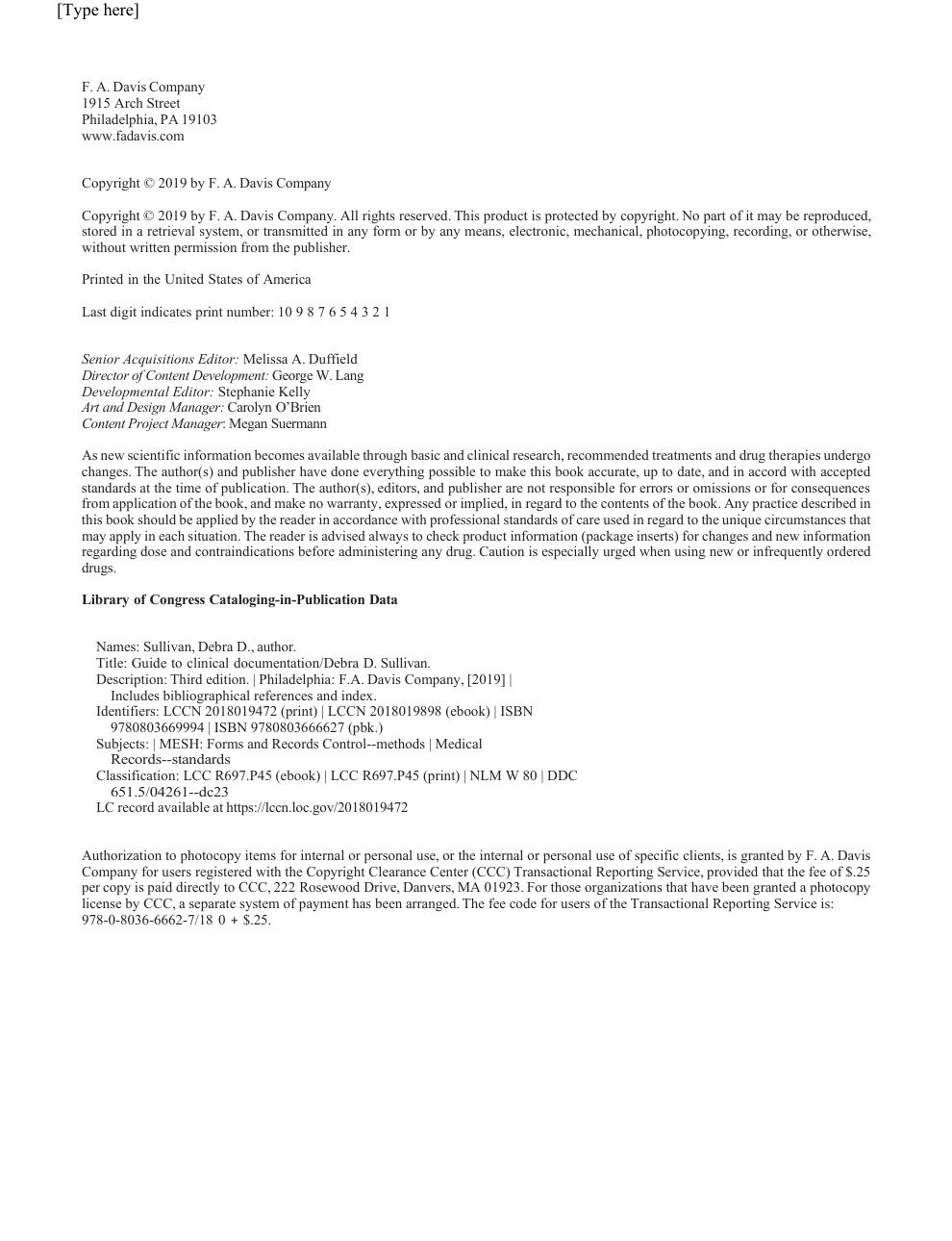 Preview page 3 of Complete Test Bank for Guide to Clinical Documentation 3rd Edition by Debra D Sullivan All Chapters! ALREADY RATED A+ 10