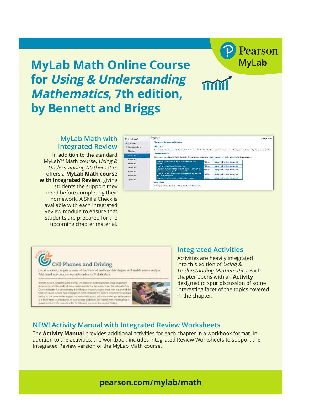 Preview page 2 of Using & Understanding Mathematics A Quantitative Reasoning Approach 7th Edition By Jeffrey Bennett, William Briggs