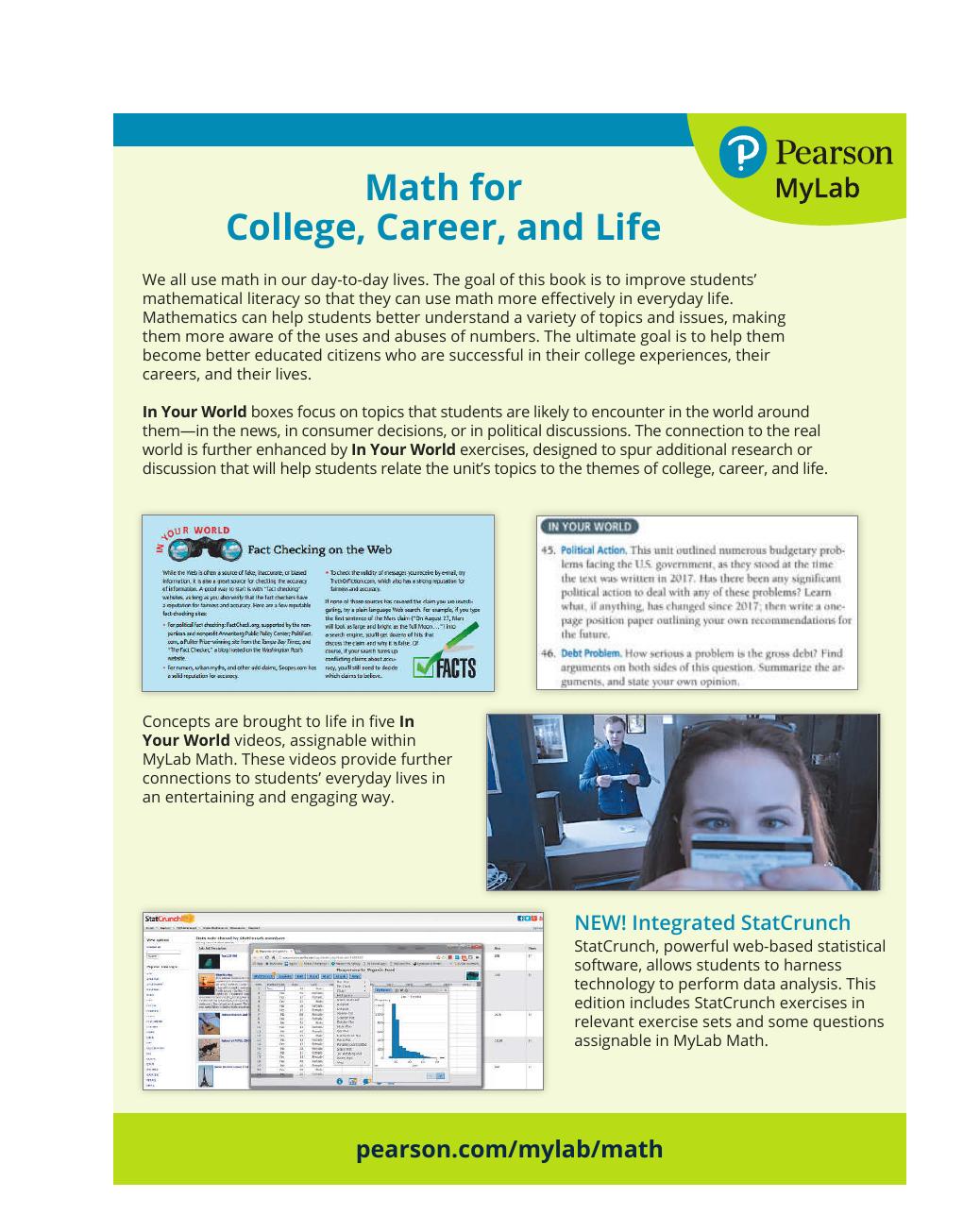 Preview page 3 of Using & Understanding Mathematics A Quantitative Reasoning Approach 7th Edition By Jeffrey Bennett, William Briggs