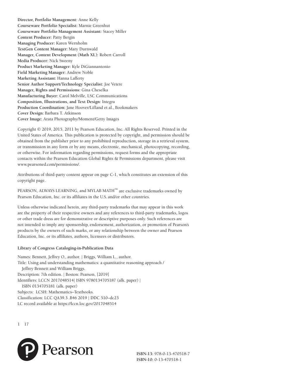 Preview page 6 of Using & Understanding Mathematics A Quantitative Reasoning Approach 7th Edition By Jeffrey Bennett, William Briggs