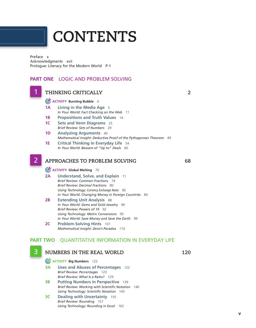 Preview page 9 of Using & Understanding Mathematics A Quantitative Reasoning Approach 7th Edition By Jeffrey Bennett, William Briggs