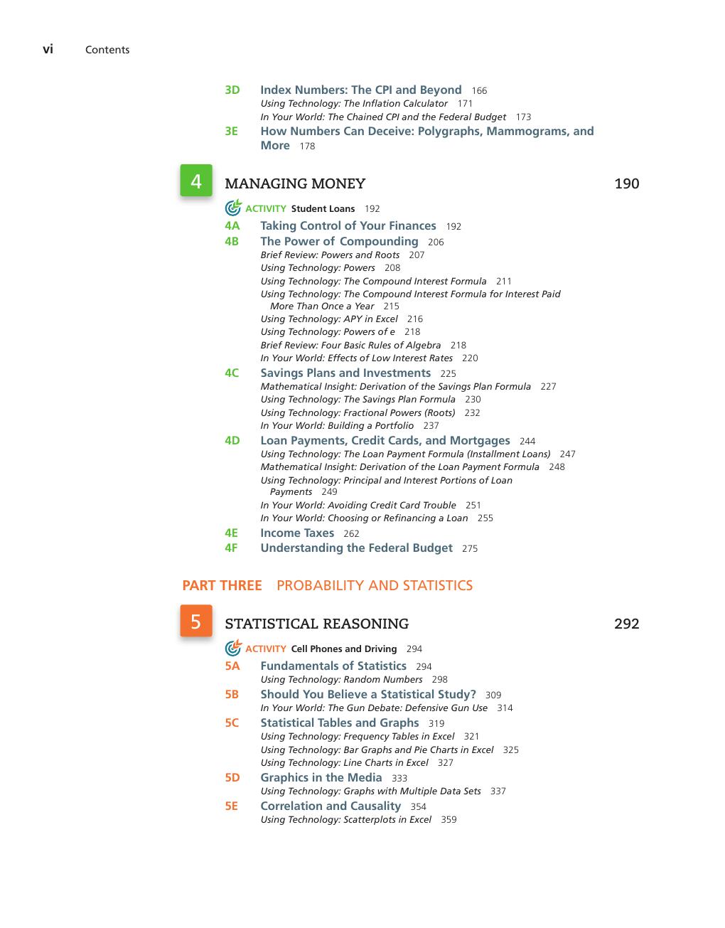 Preview page 10 of Using & Understanding Mathematics A Quantitative Reasoning Approach 7th Edition By Jeffrey Bennett, William Briggs
