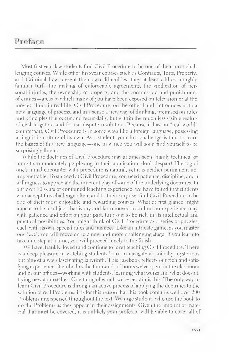Preview page 8 of OCR Civil Procedure Cases and Problems 5th Edition By Allan Ides, Christopher May, Simona Grossi
