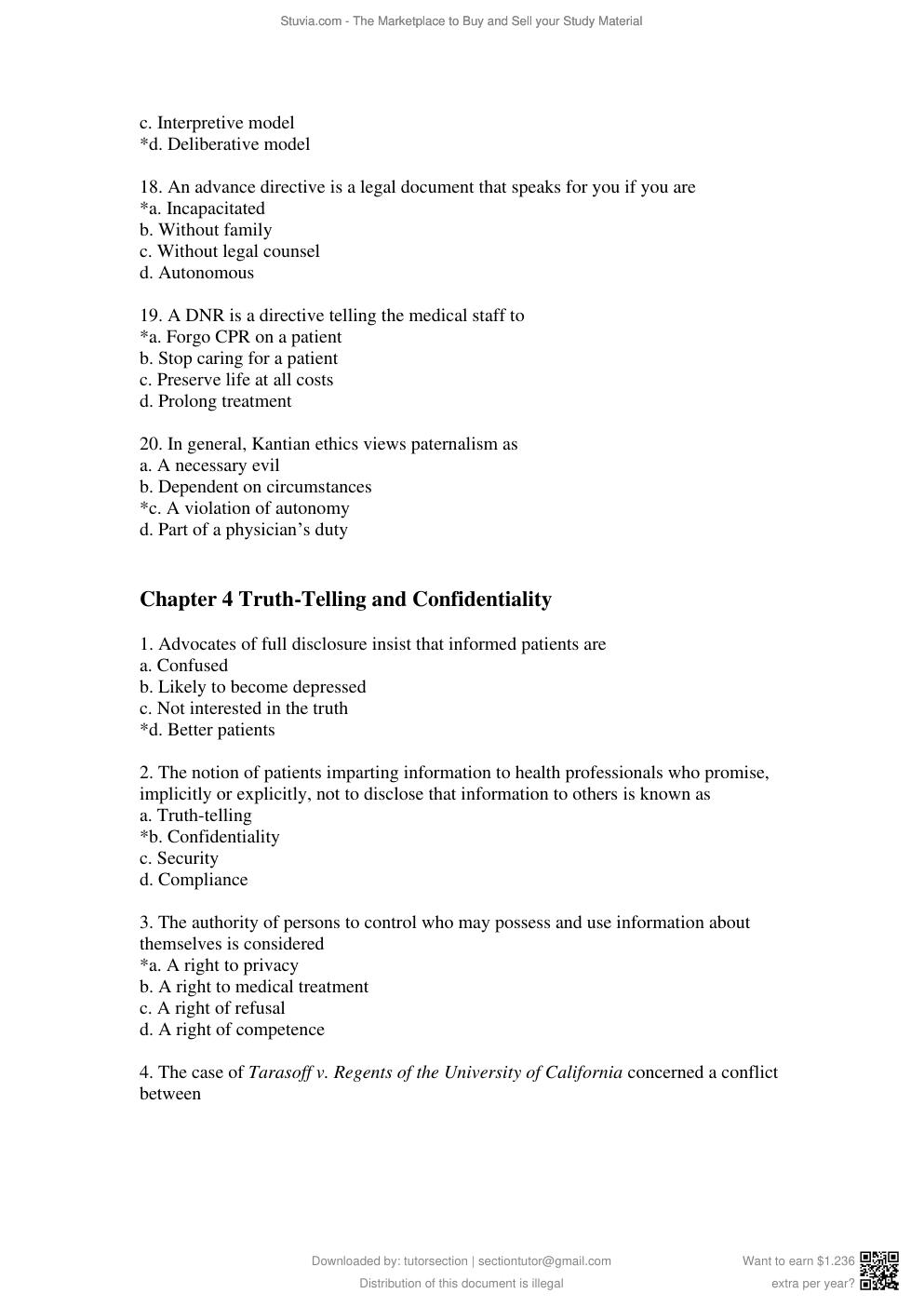 Preview page 8 of Test Bank for Bioethics, Principles, Issues, and Case, 4th Edition By Lewis Vaughn