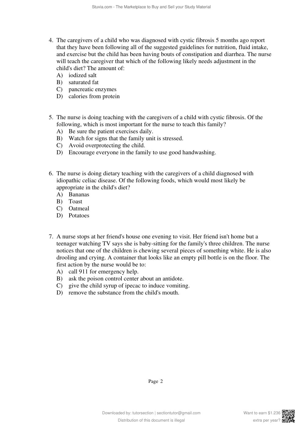 Preview page 3 of Test Bank for Broadribb's Introductory Pediatric Nursing, 7e Nancy Hatfield