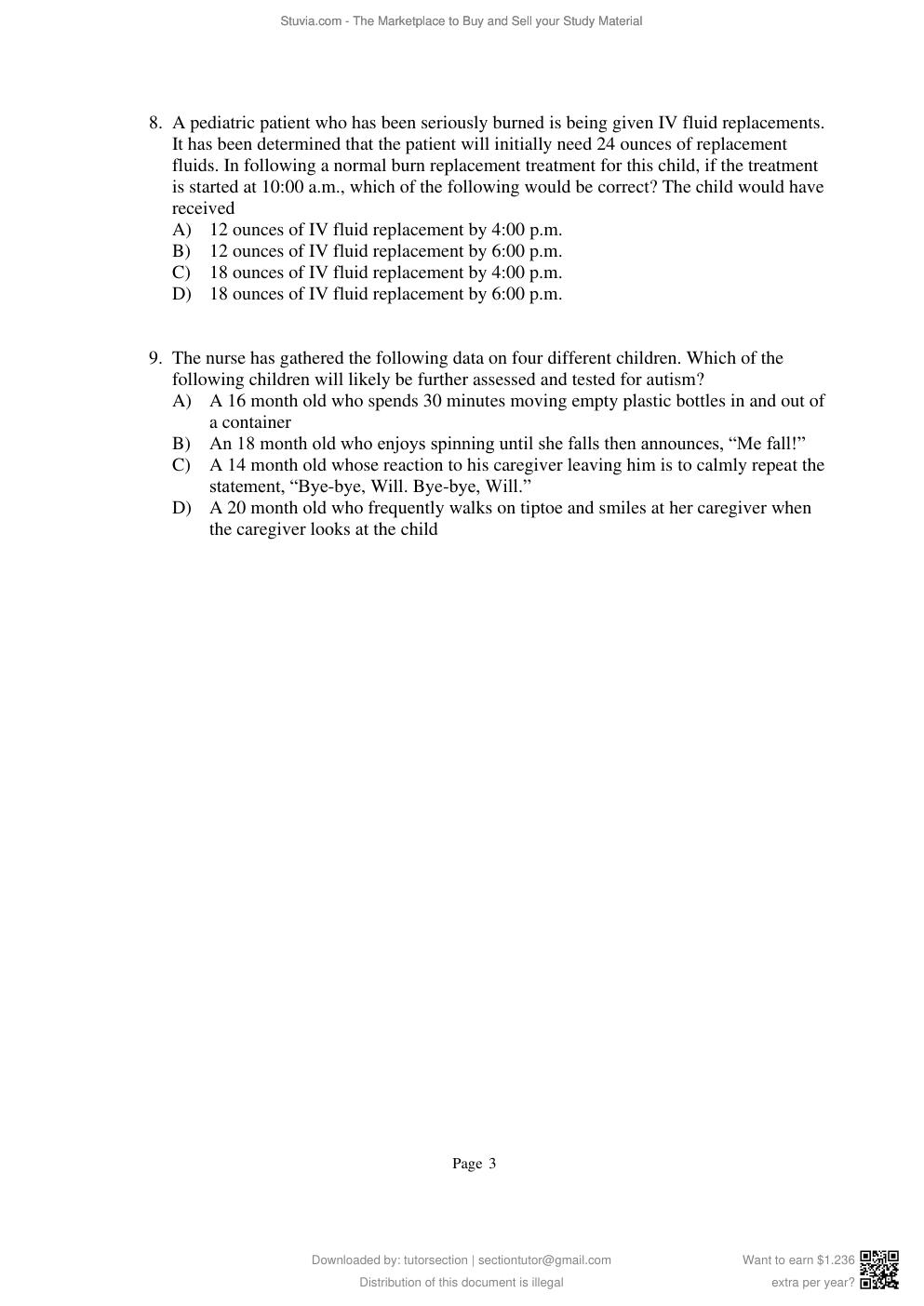 Preview page 4 of Test Bank for Broadribb's Introductory Pediatric Nursing, 7e Nancy Hatfield