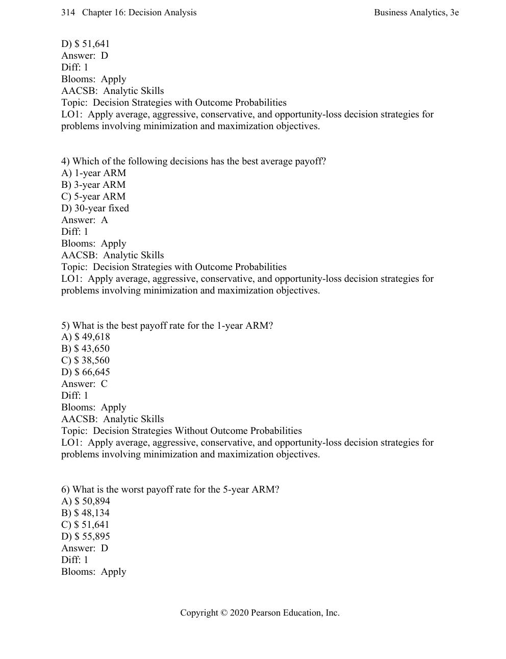 Preview page 3 of Test Bank for Business Analytics, 3e James Evans