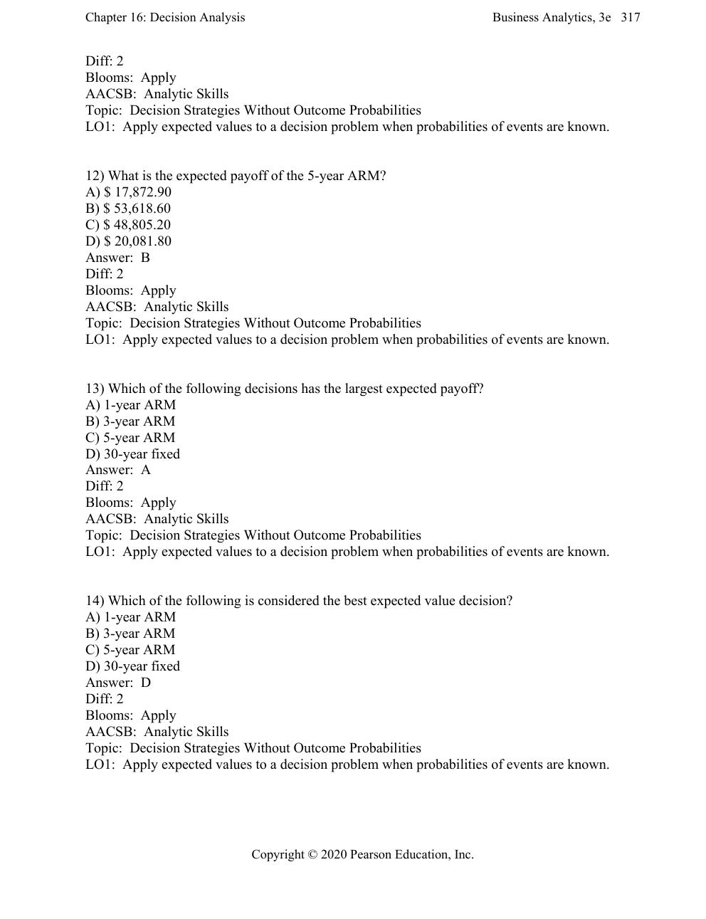 Preview page 6 of Test Bank for Business Analytics, 3e James Evans
