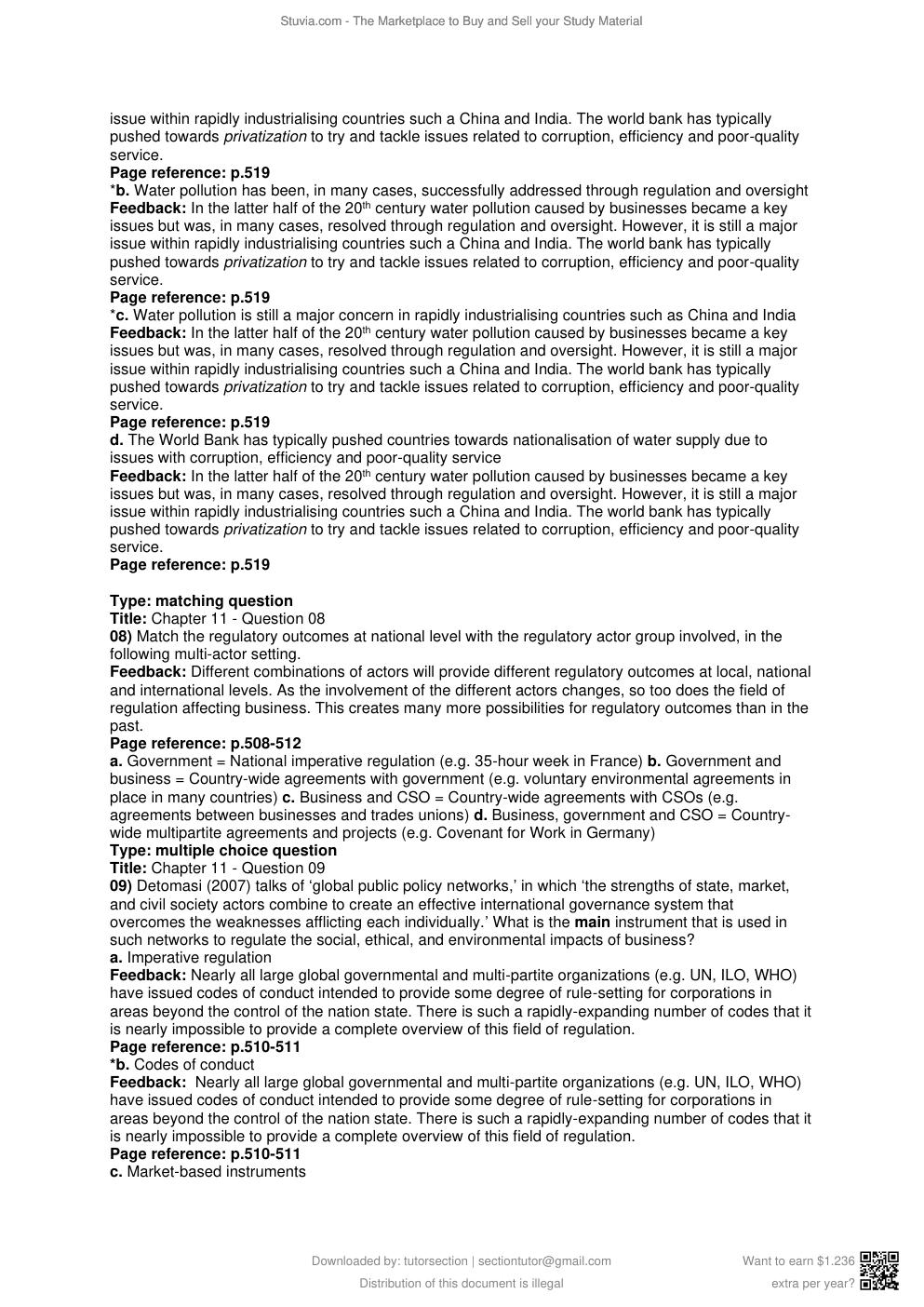Preview page 4 of Test Bank for Business Ethics 5e Crane, Matten, Glozer, Spence