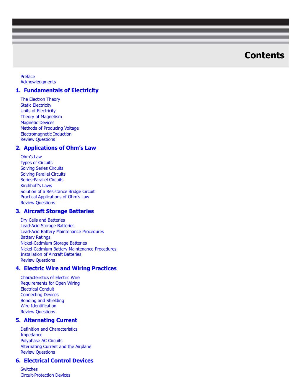 Preview page 7 of Aircraft Electricity and Electronics 6th Edition By Thomas Eismin