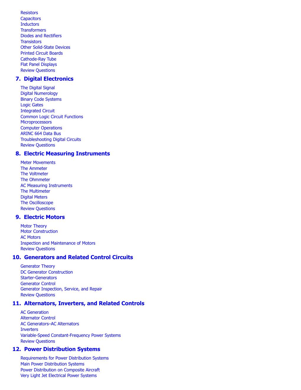 Preview page 8 of Aircraft Electricity and Electronics 6th Edition By Thomas Eismin