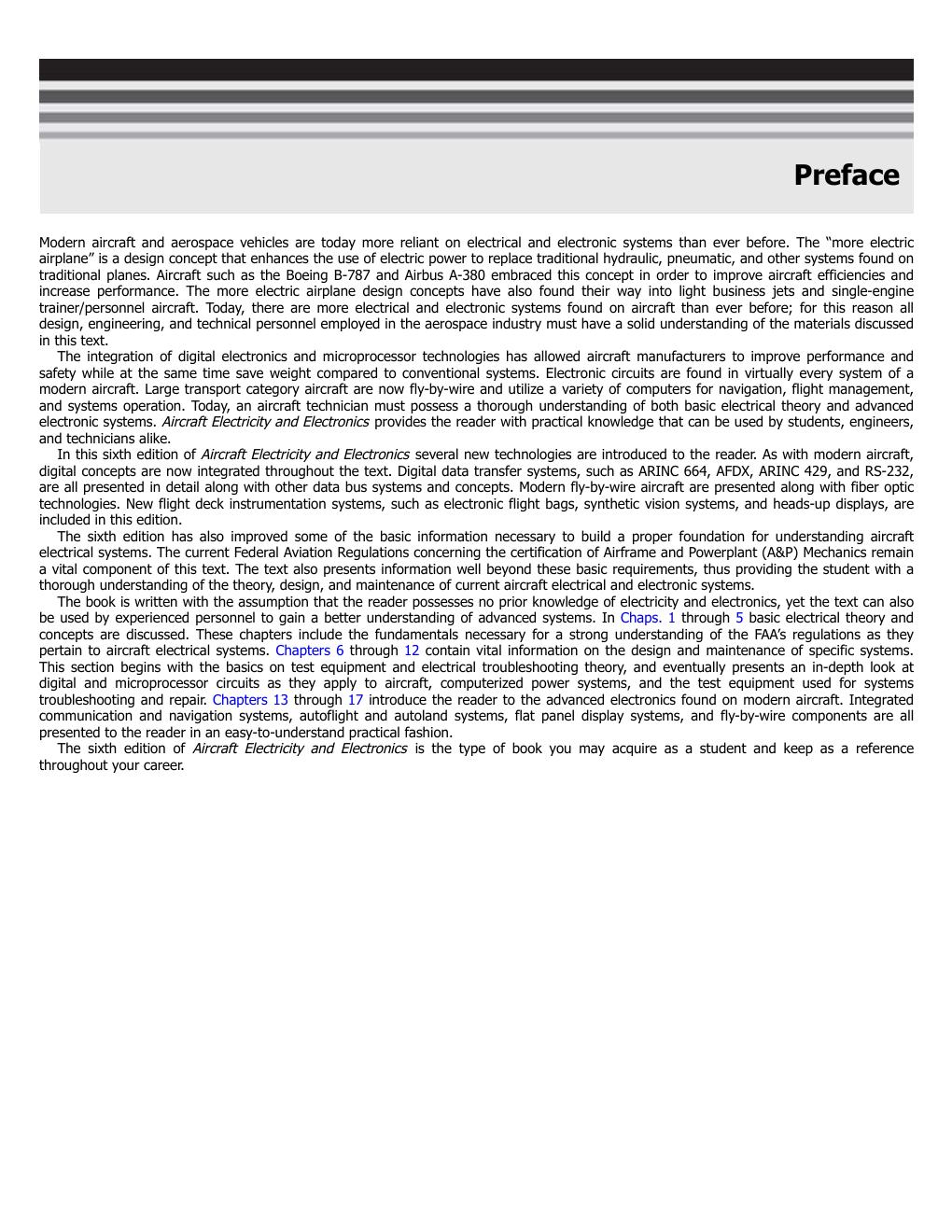 Preview page 10 of Aircraft Electricity and Electronics 6th Edition By Thomas Eismin