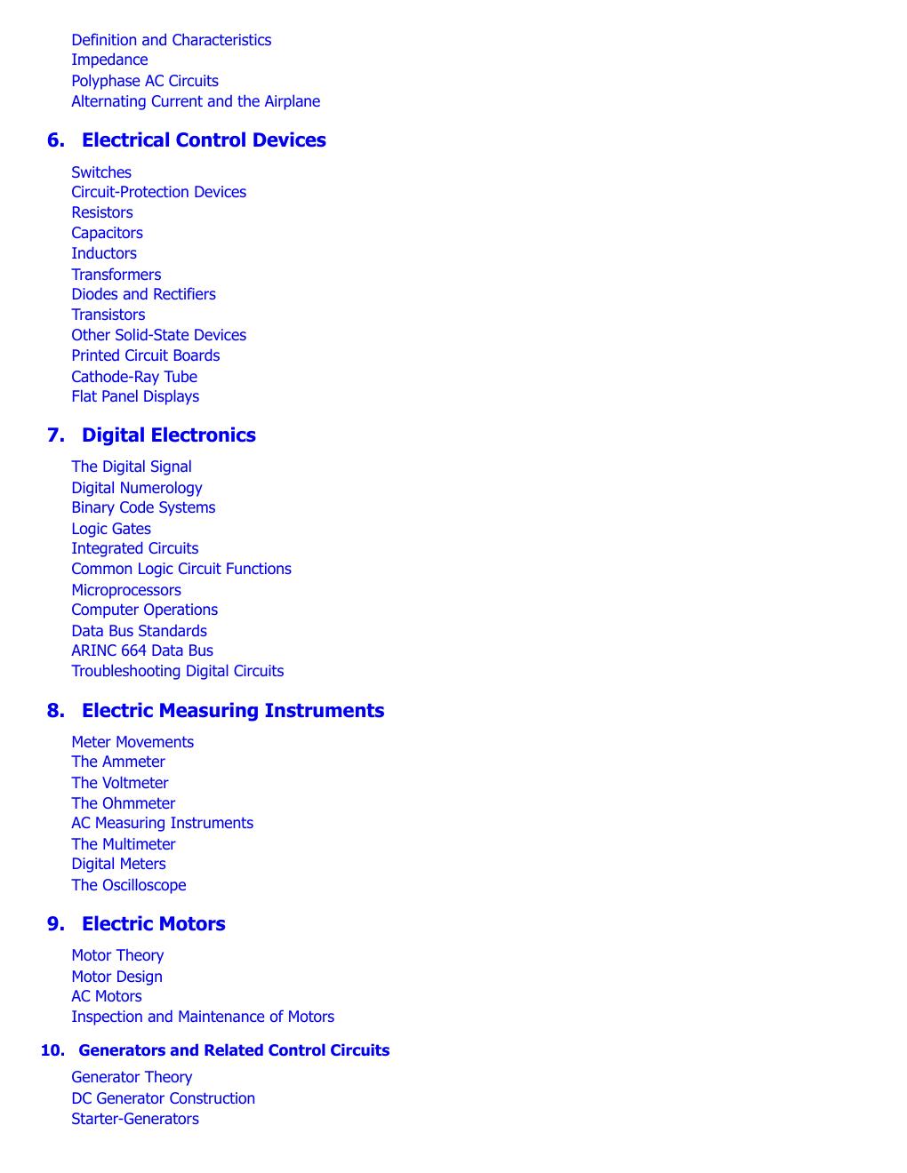 Preview page 6 of Aircraft Electricity and Electronics 7th Edition By Thomas Eismin
