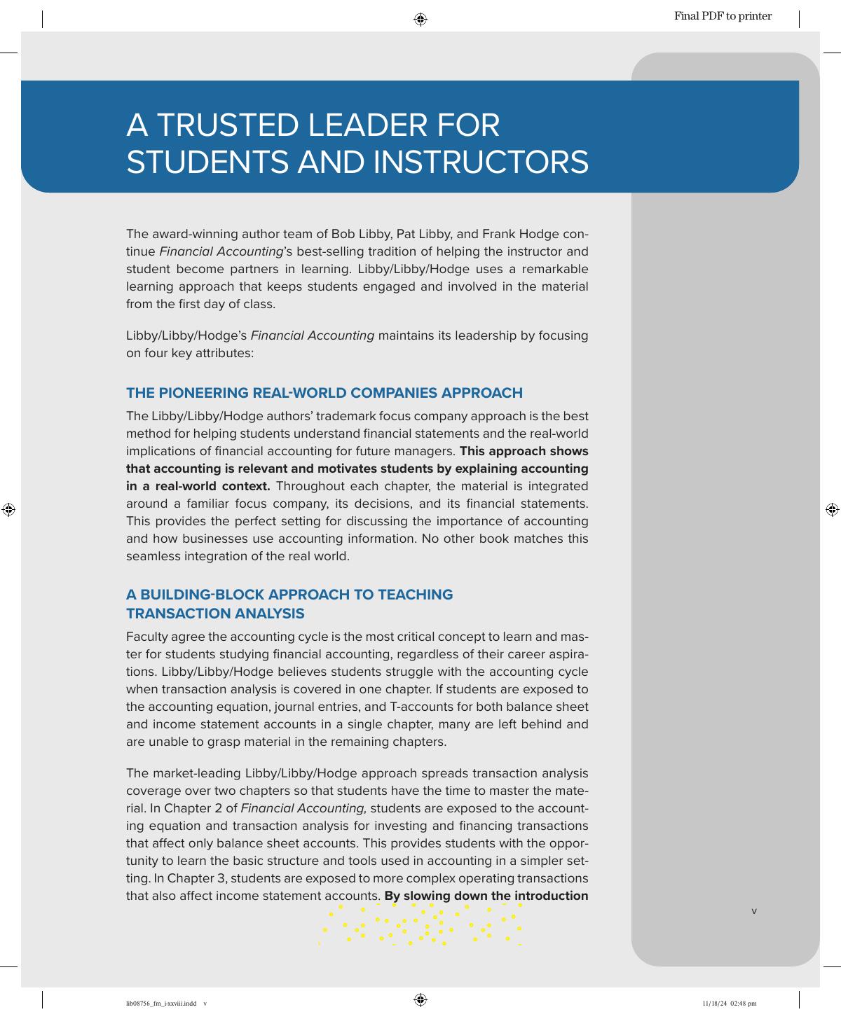 Preview page 6 of Financial Accounting 12th Edition By Robert LIBBY