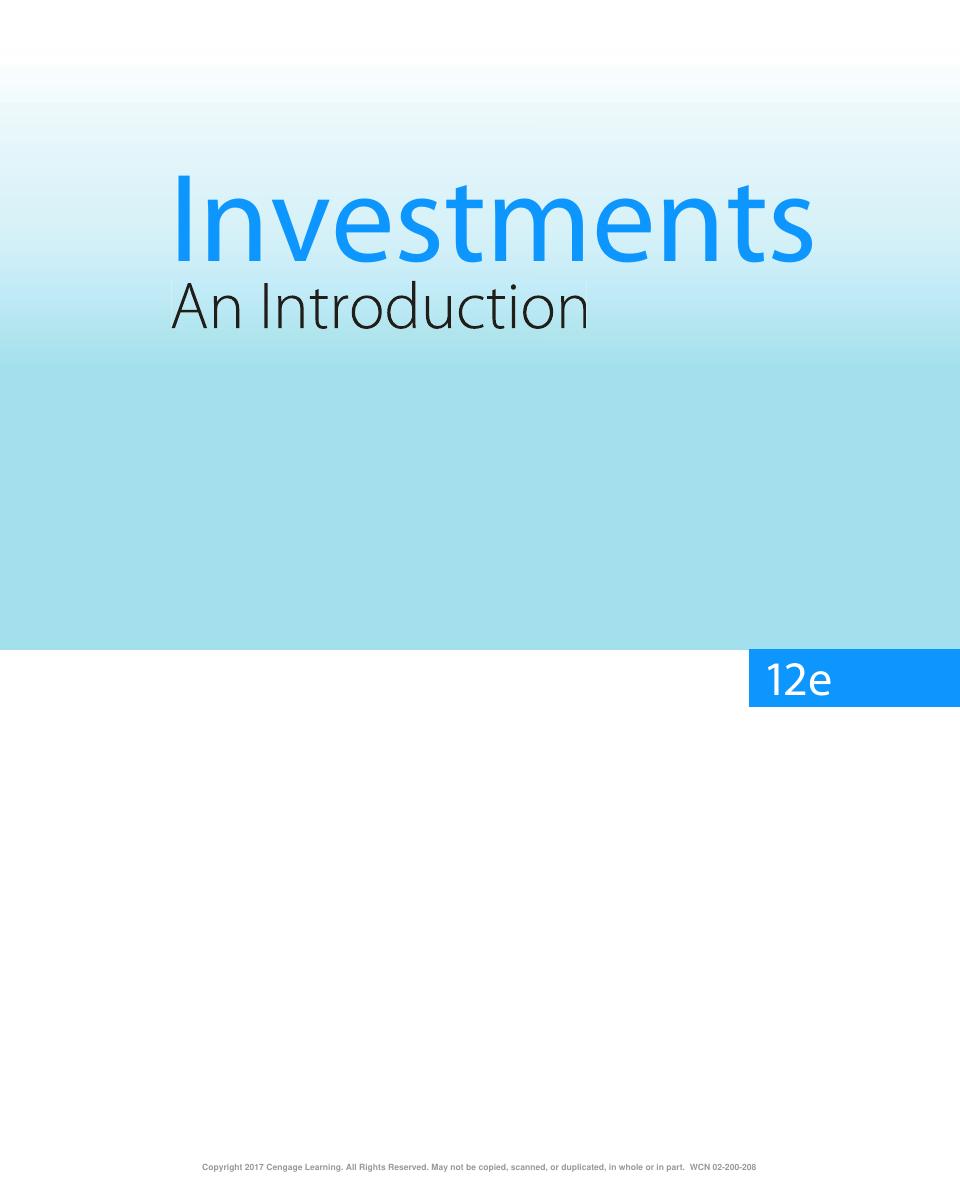 Preview page 3 of Investments An Introduction 12th Edition By Herbert Mayo