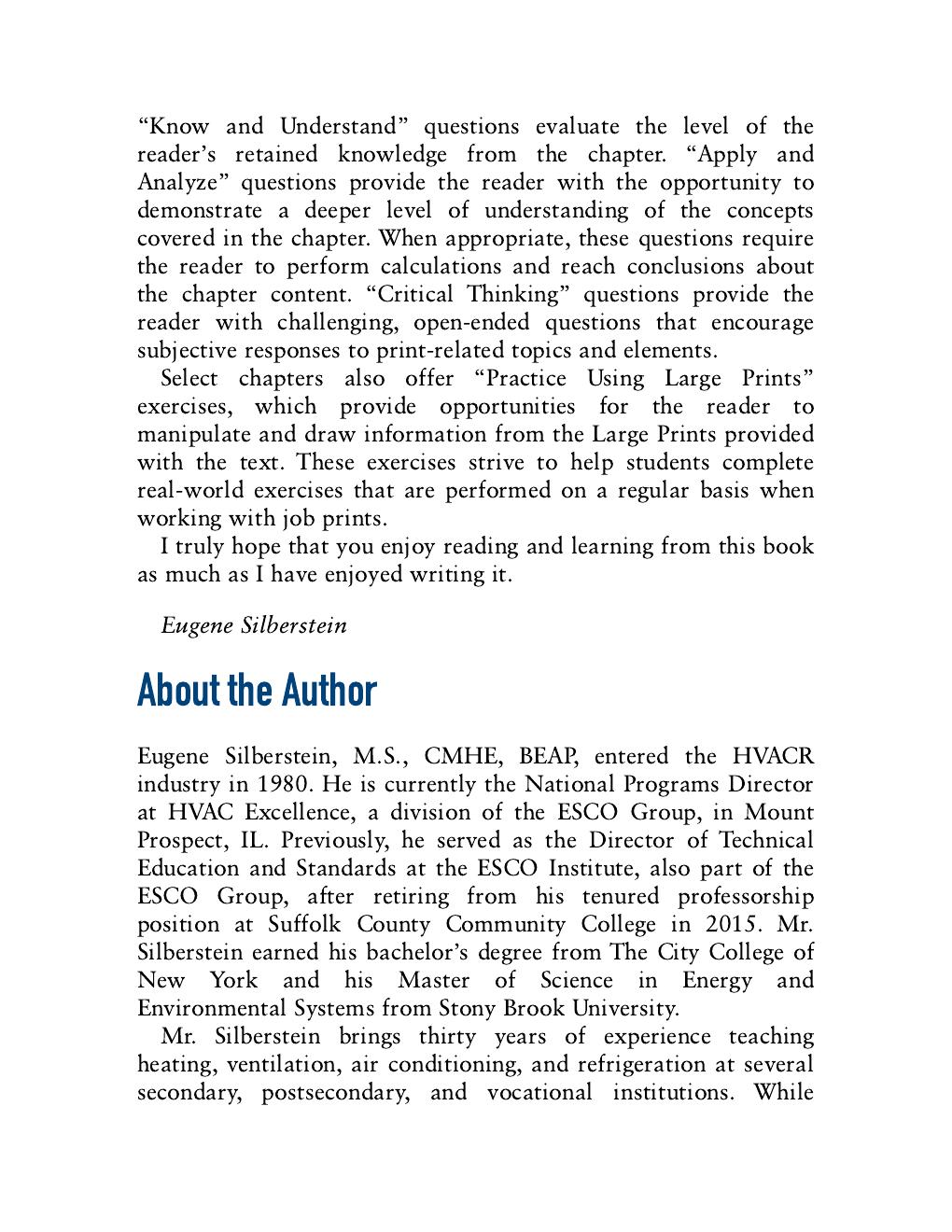 Preview page 5 of Print Reading for HVACR 2nd Edition By Eugene Silberstein |