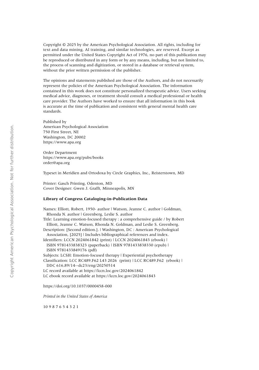 Preview page 9 of Learning Emotion-Focused Therapy A Comprehensive Guide 2e Robert Elliott, Jeanne Watson, Rhonda Goldman, Leslie Greenber